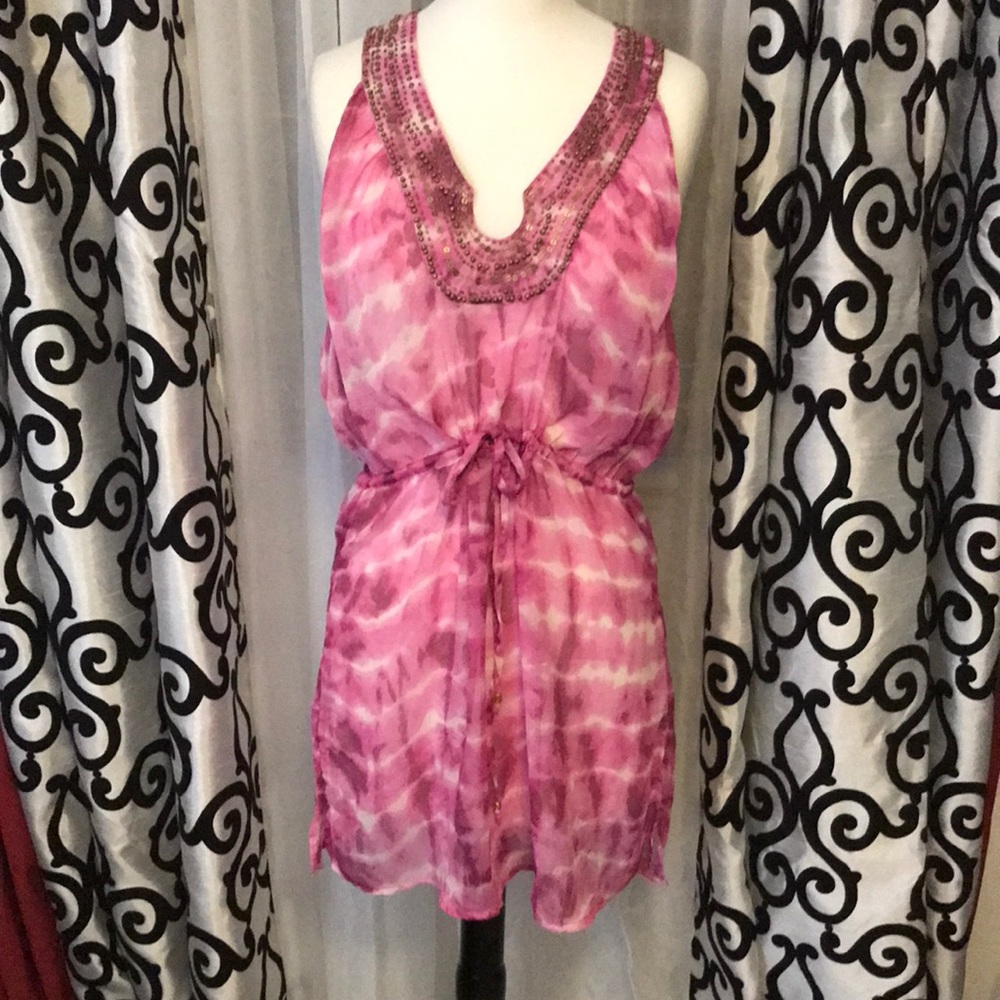 TRENDY Swim Cover Up Beaded L